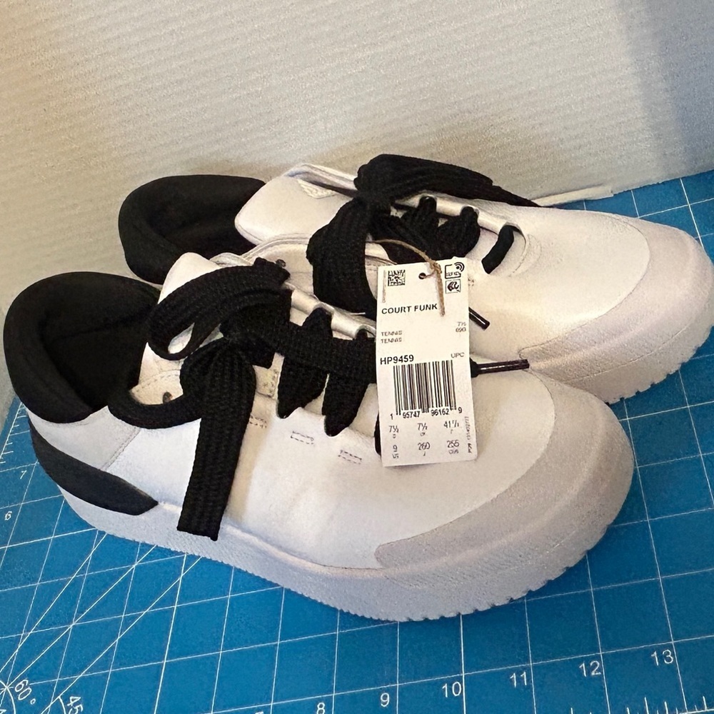 Adidas Woman’s Court Funk White and Black Sneakers